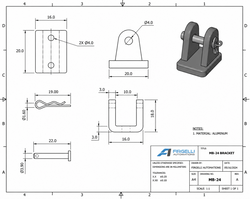 MB-24 bracket dimensions drawing