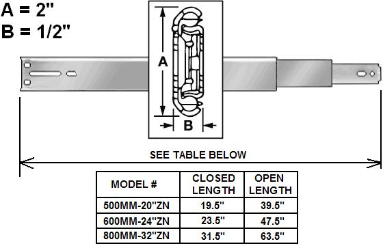 Drawer Slide dimensions