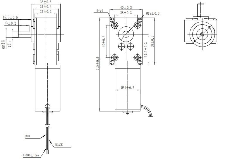 Rotary Actuators - Medium Duty Torque Gear Motors