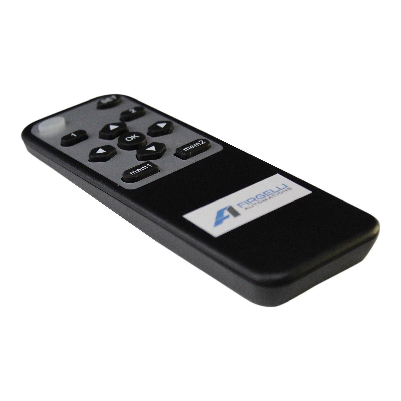Motorized flip down TV mount remote control