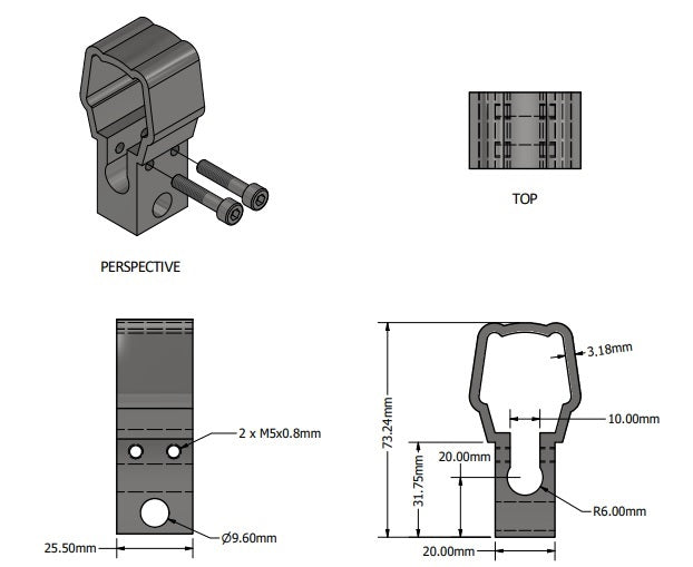 MB6-P Bracket - Premium Linear Actuator Brackets